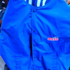 Buffalo Bills - Long Sleeve - Button Up - Spring Jacket(Windbreaker) (80's)